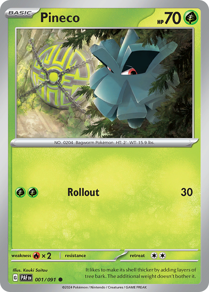 Paldean Fates Pineco #1/91